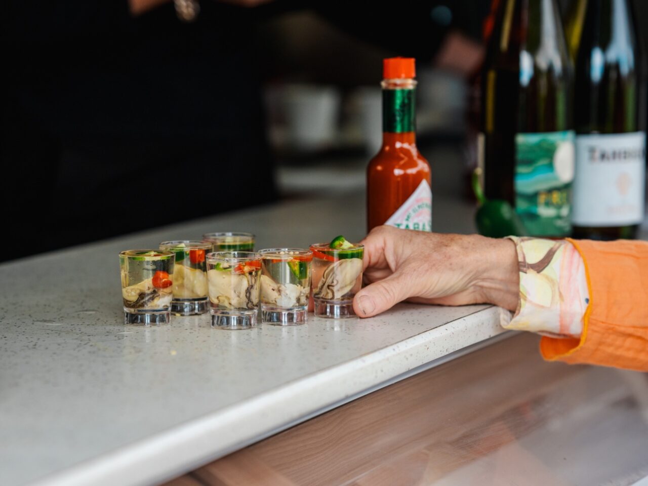 Oyster & Riesling Shot Bar